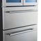 FORNO Campania 32" 120 Bottle Triple Zone French Door Wine Cooler with 2 Beverage Drawers, FWCDR6635-32S