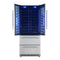 FORNO Campania 32" 120 Bottle Triple Zone French Door Wine Cooler with 2 Beverage Drawers, FWCDR6635-32S