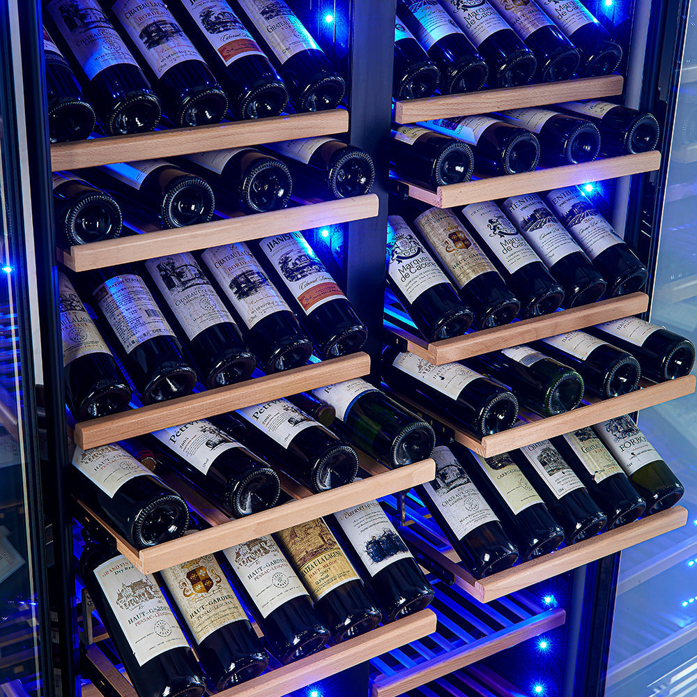 FORNO Vernazza 40" 25.07 cu.ft. 166 Bottle Dual Zone Wine Cooler in Stainless Steel, FWCDR6642-40S