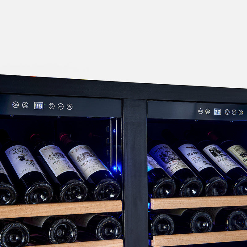 FORNO Vernazza 40" 25.07 cu.ft. 166 Bottle Dual Zone Wine Cooler in Stainless Steel, FWCDR6642-40S
