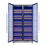 FORNO Vernazza 40" 25.07 cu.ft. 166 Bottle Dual Zone Wine Cooler in Stainless Steel, FWCDR6642-40S