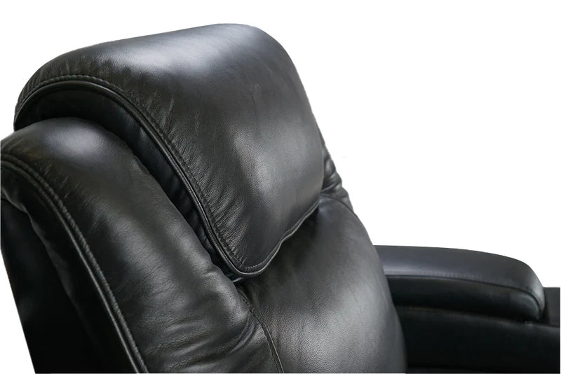 Valencia Oslo Modern XL Home Theater Seating Row of 3 Loveseat Left, Midnight Black