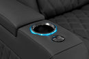 Valencia 2025 New Tuscany XL Luxury Leather Home Theater Seating Row of 4 Loveseat Right, Graphite