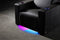 Valencia Barcelona Leather Home Theater Seating Row of 5, Charcoal Grey