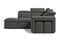 Valencia Finn Fabric Sectional Sofa Bed with Left Hand Storage, Dark Grey