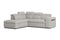 Valencia Finn Fabric Sectional Sofa Bed with Left Hand Storage, Light Grey
