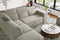 Valencia Finn Fabric Sectional Sofa Bed with Left Hand Storage, Light Grey