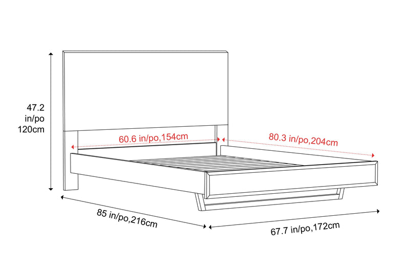 Valencia Fiona Wood Queen Size Bed Frame, Natural