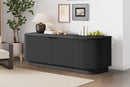 Valencia Flutra Wood Media Console, Black