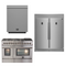 FORNO Appliance Package - 48 Inch Dual Fuel Range, Dishwasher, 60 Inch Refrigerator, AP-FFSGS6156-48-5