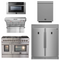 FORNO Package - 48 Inch Dual Fuel Range, Wall Mount Range Hood, Refrigerator, Microwave Drawer, Dishwasher, AP-FFSGS6156-48-8