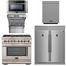 FORNO Package - 36" Dual Fuel Range, Range Hood, Refrigerator, Microwave, Dishwasher, AP-FFSGS6187-36-8