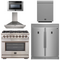 FORNO Package - 36" Dual Fuel Range, Range Hood, Refrigerator, Microwave, Dishwasher