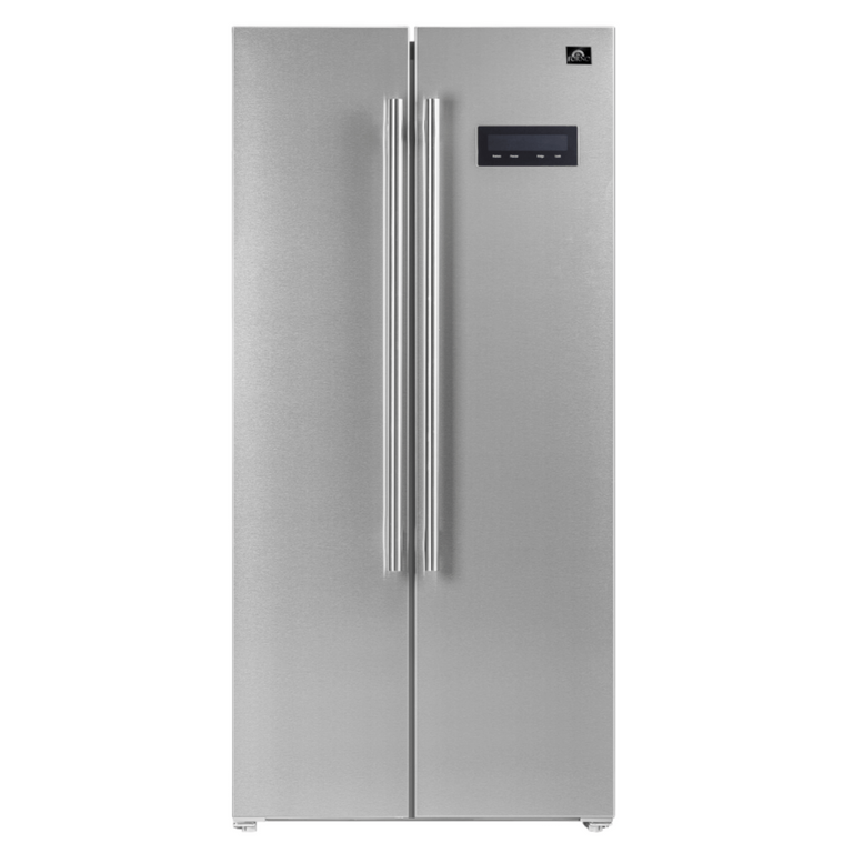 FORNO Espresso Package - 30" Electric Range, Range Hood and Refrigerator in Stainless Steel with Silver Handles