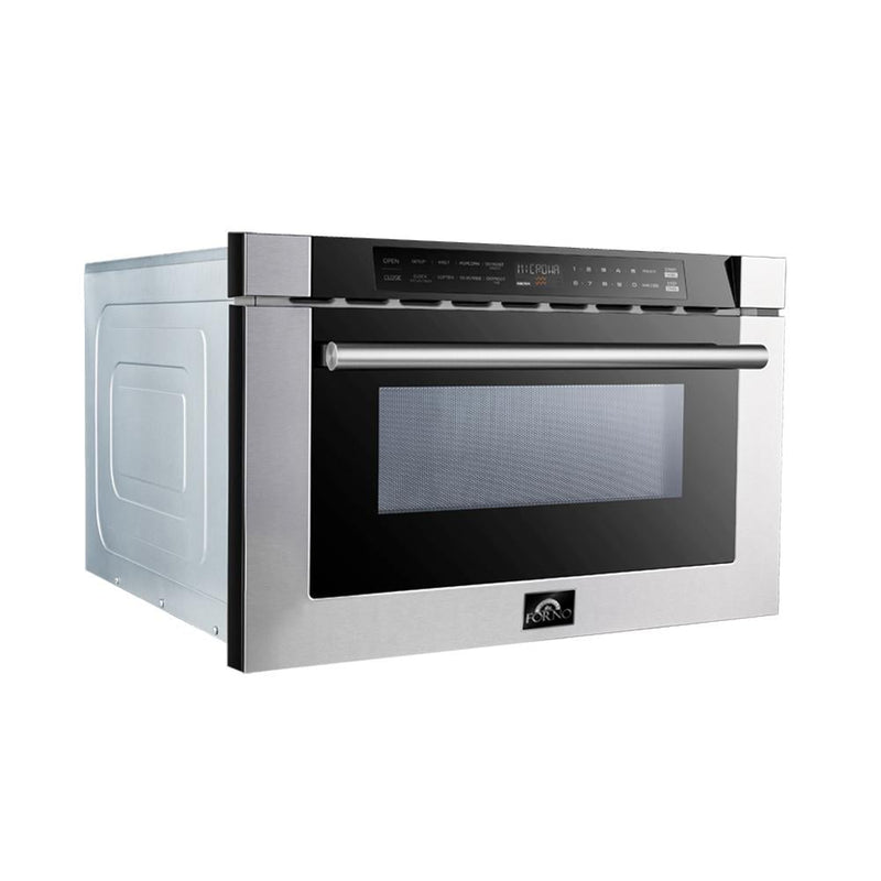 FORNO Appliance Package - 48" Gas Range, Range Hood, 60" Refrigerator, Dishwasher, Microwave Drawer, Wine Cooler, AP-FFSGS6244-48-22
