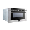 FORNO Appliance Package - 36 Inch Dual Fuel Range, Wall Mount Range Hood, Microwave Drawer, Dishwasher, AP-FFSGS6156-36-6