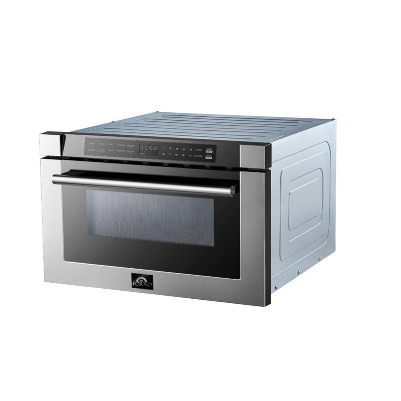 FORNO Appliance Package - 48" Gas Burner, Electric Oven Range, Range Hood, 36" Refrigerator, Dishwasher, Microwave Drawer, AP-FFSGS6156-48-22