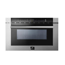 FORNO Appliance Package - 36 Inch Dual Fuel Range, Wall Mount Range Hood, Microwave Drawer, Dishwasher, AP-FFSGS6156-36-6