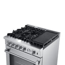 FORNO Appliance Package - 30" Gas Range, 30" Range Hood, 60" Refrigerator, AP-FFSGS6276-30-W-4