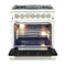 FORNO Capriasca 30" 4.32 cu. ft. Dual Fuel Range with 5 Italian Burners in Black, FFSGS6187-30BLK