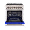 FORNO Capriasca 30″ 4.32 cu. ft. Gas Range with 5 Italian Burnerse in Blue, FFSGS6260-30BLU