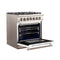 FORNO Capriasca 30″ 4.32 cu. ft. Gas Range with 5 Italian Burners in White, FFSGS6260-30WHT