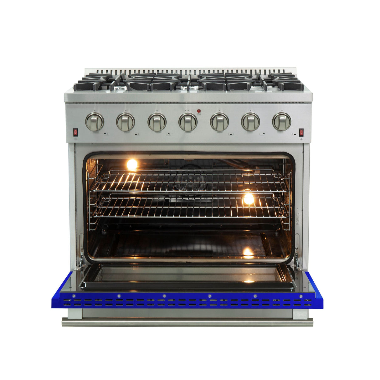 FORNO Galiano 36" 5.36 cu. ft. Gas Range with 6 Italian Burners in Blue, FFSGS6244-36BLU