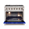 FORNO Capriasca 36" 5.36 cu. ft. Gas Range with 6 Italian Burners in Blue, FFSGS6260-36BLU