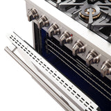 FORNO Capriasca 36" 5.36 cu. ft. Gas Range with 6 Italian Burners in White, FFSGS6260-36WHT