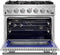 FORNO Appliance Package - 36 Inch Pro Gas Range, Wall Mount Range Hood, Microwave Drawer, Dishwasher, AP-FFSGS6260-36-6