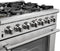 FORNO Appliance Package - 36 Inch Pro Gas Range, Wall Mount Range Hood, Microwave Drawer, AP-FFSGS6260-36-3