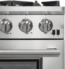 FORNO Appliance Package - 36 Inch Pro Gas Range, Wall Mount Range Hood, Microwave Drawer, AP-FFSGS6260-36-3