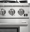 FORNO Appliance Package - 36 Inch Pro Gas Range, Wall Mount Range Hood, Microwave Drawer, AP-FFSGS6260-36-3