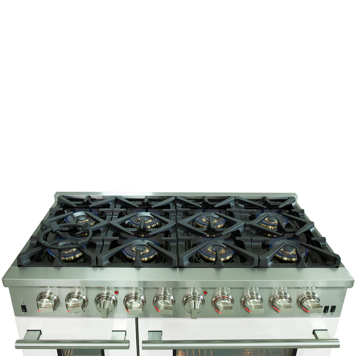 FORNO Capriasca 48" 6.58 cu. ft. Dual Fuel Range with 8 Italian Burners in White, FFSGS6187-48WHT
