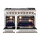 FORNO Capriasca 48″ 6.58 cu. ft. Gas Range with 8 Italian Burners in White, FFSGS6260-48WHT