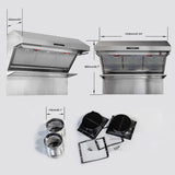 FORNO Appliance Package- 48 Inch Pro Gas Range, Wall Mount Range Hood, AP-FFSGS6260-48