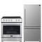 FORNO Espresso Package - 30" Electric Range and Refrigerator in Stainless Steel with Silver Handles, FBDL-003-01US