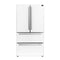 FORNO Espresso Package - 30" Electric Range, Range Hood, Refrigerator and Dishwasher in White with Silver Handles
