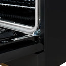 FORNO Antico 36" 4.5 cu. ft. Dual Fuel Range with 6 Sealed Burners in Black with Antique Brass Accents, FFSGS6113-36BLK