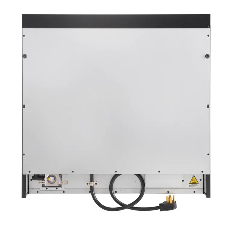 FORNO Antico 36" 4.5 cu. ft. Dual Fuel Range with 6 Sealed Burners in Black with Antique Brass Accents, FFSGS6113-36BLK