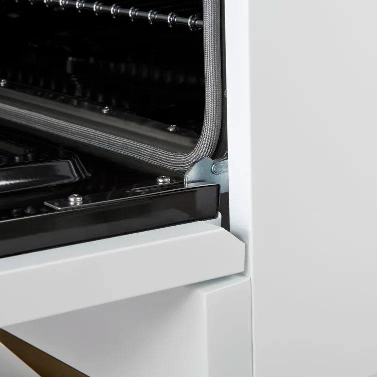 FORNO Antico 36" 4.5 cu. ft. Gas Range with 6 Sealed Burners in White with Antique Brass Accents, FFSGS6219-36WHT