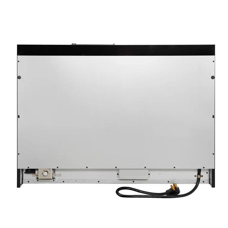 FORNO Antico 48" 5.5 cu. ft. Dual Fuel Range with 8 Sealed Burners and Griddle in Black with Antique Brass Accents, FFSGS6113-48BLK