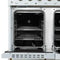 FORNO Antico 48" 5.5 cu. ft. Dual Fuel Range with 8 Sealed Burners and Griddle in White with Antique Brass Accents, FFSGS6113-48WHT