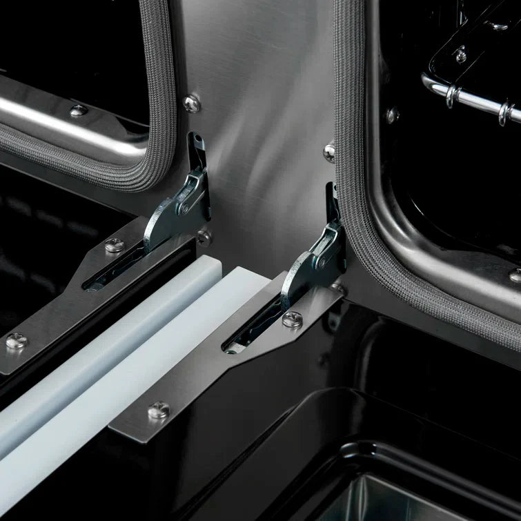 FORNO Antico 48" 5.5 cu. ft. Dual Fuel Range with 8 Sealed Burners and Griddle in White with Antique Brass Accents, FFSGS6113-48WHT