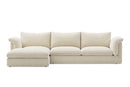 Valencia Frederick Fabric Modular Sofa, Three Seats With Left Chaise, Beige