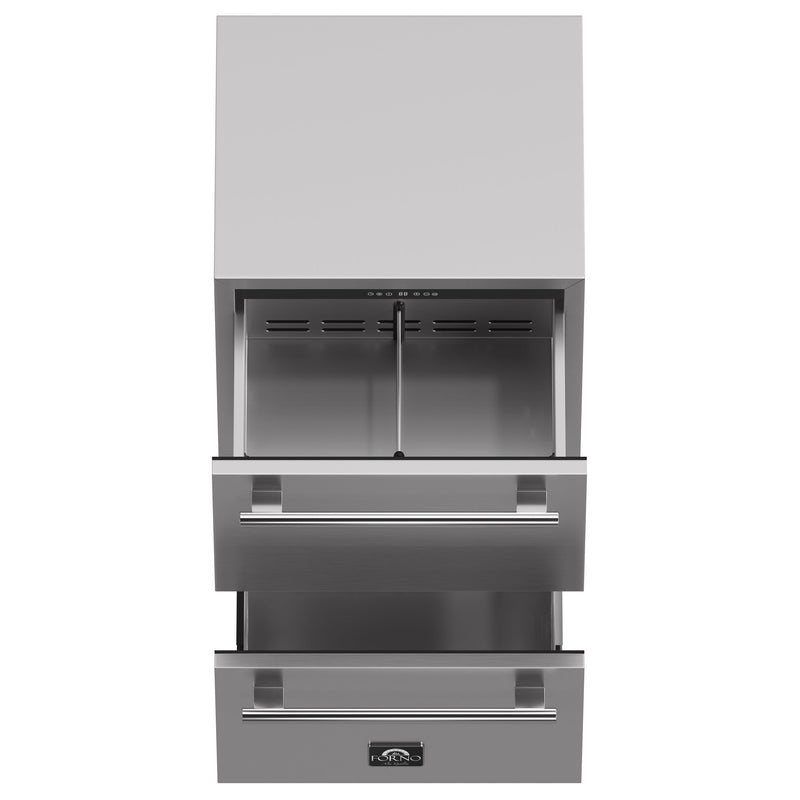 FORNO Como 24" 4.87 cu. ft. Outdoor/Indoor Drawer Refrigerator in Stainless Steel, FDROD1611-24S