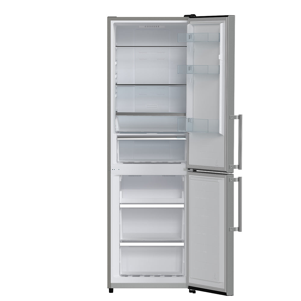FORNO Guardia 23.4" 10.8 cu. ft. Right Swing Refrigerator with Bottom Freezer in Stainless Steel, FFFFD1778-24RS