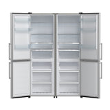 FORNO Guardia 46.8" 21.6 cu. ft. Bottom Mount Refrigerator in Stainless Steel, FFFFD1778-48