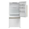 FORNO Espresso Milano 62" 34.4 cu. ft. Side-By-Side Refrigerator with Ice Maker in White with Antique Brass Accents, FFFFD1787-60WHT