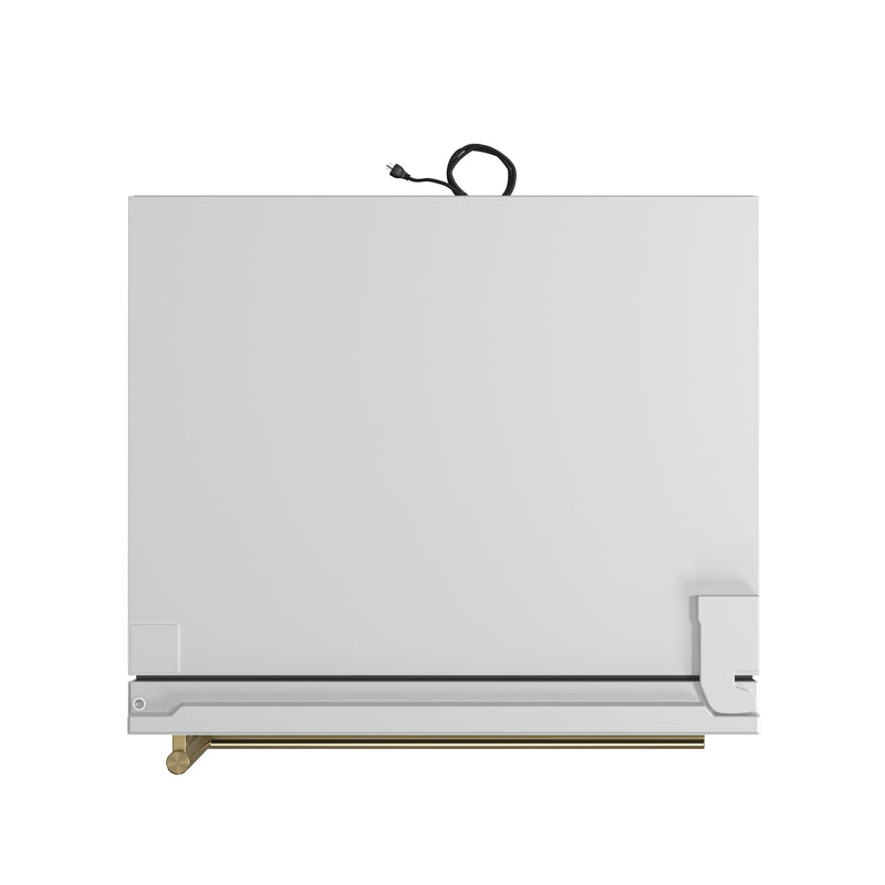 FORNO Espresso Milano 62" 34.4 cu. ft. Side-By-Side Refrigerator with Ice Maker in White with Silver Accents, FFFFD1787-60WHT